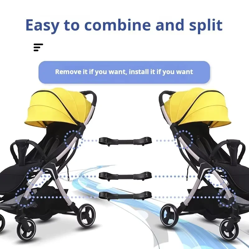 1/3pcs Baby Stroller Connector Twins Baby Stroller Connector Adapter Joints Triplets Infant Cart Secure Strap Adjustable Link thumbnail 6