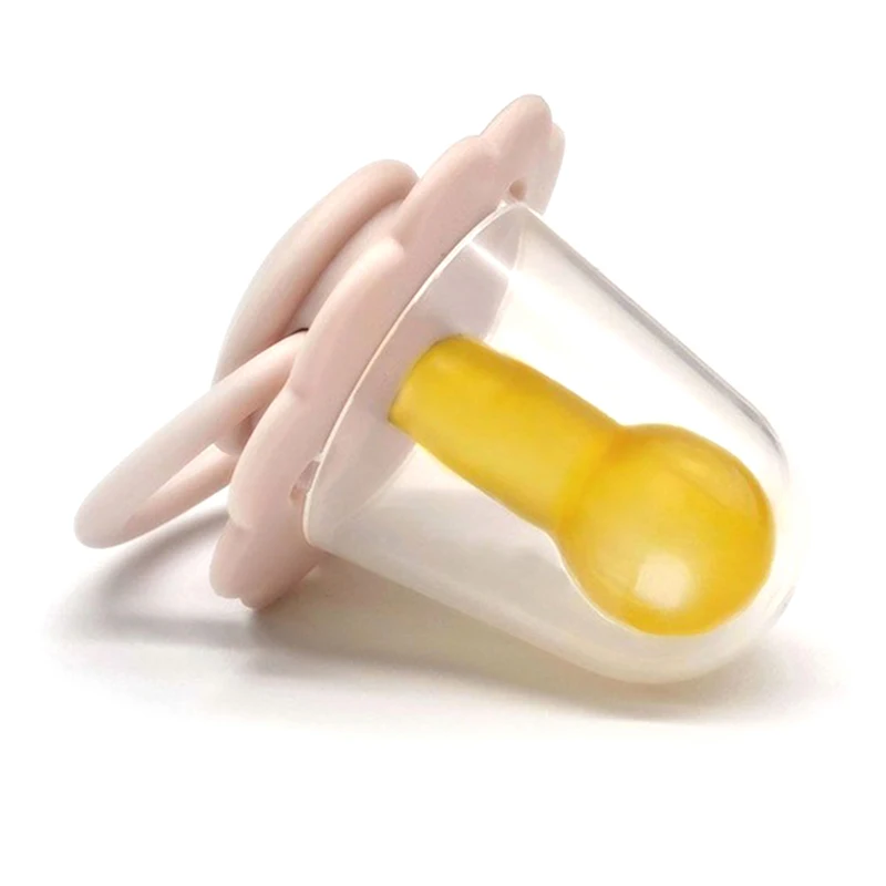 1Pc Imitation Breast Milk Round Head Pacifier Natural Rubber Environmentally Tasteless For 0-36 Months Babies