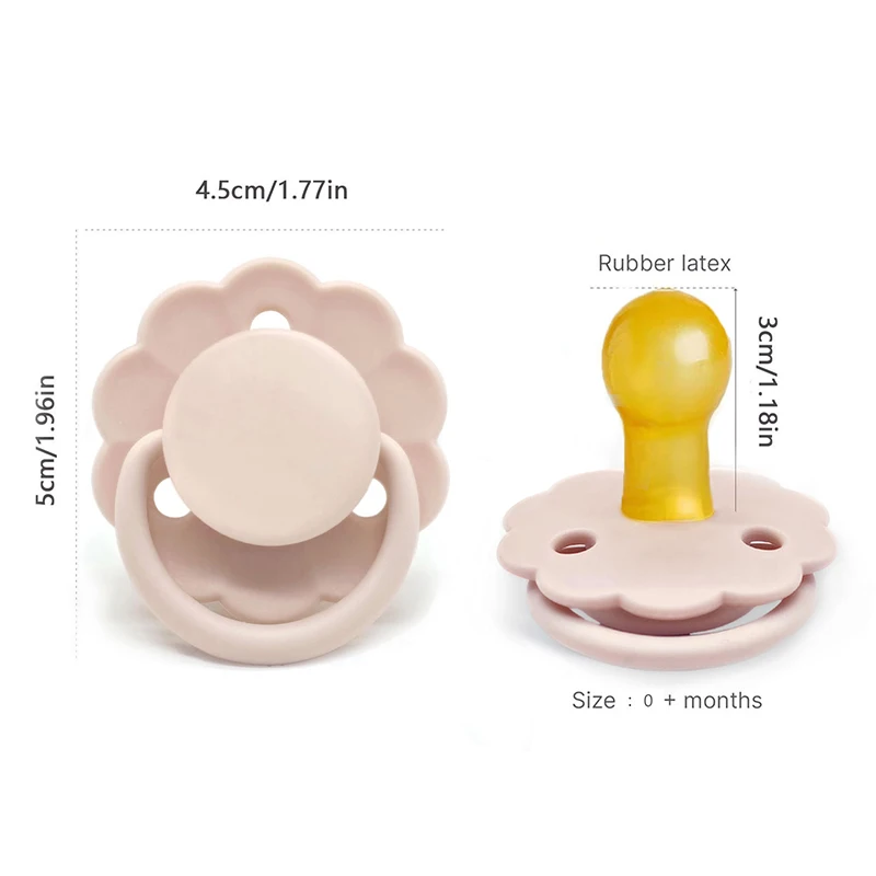 1Pc Imitation Breast Milk Round Head Pacifier Natural Rubber Environmentally Tasteless For 0-36 Months Babies thumbnail 6