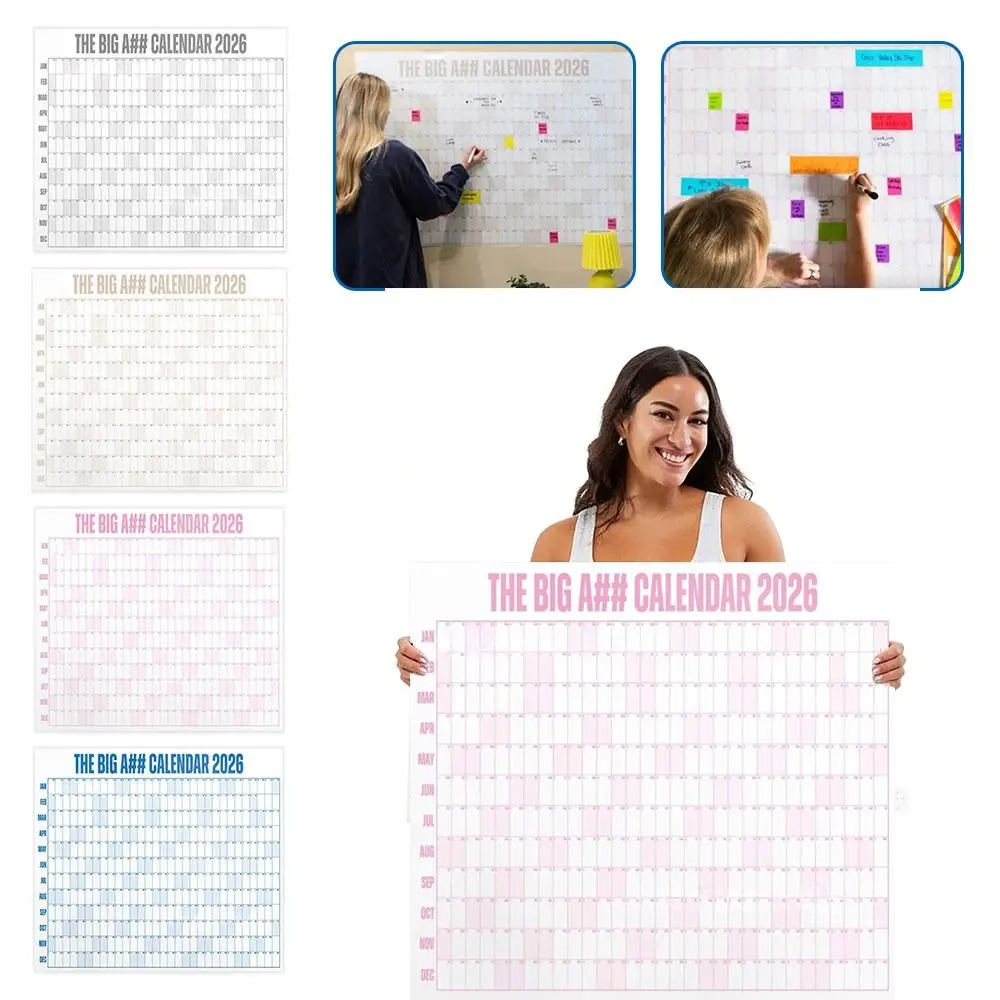 Durable Giant The Big A## Calendar with Pen and Adhesive Sticker Schedule Organizer 2026 Planner Sheet Wall Calendar thumbnail 2
