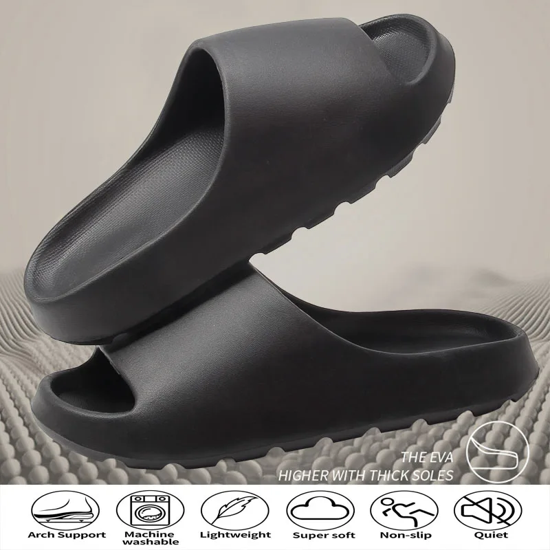 Coconut Slippers Men Women EVA Soft Like Stepping on Shit Thick Soled Sandals Solf Non-slip Wearing Slipper Outdoor Indoor Shoes thumbnail 2