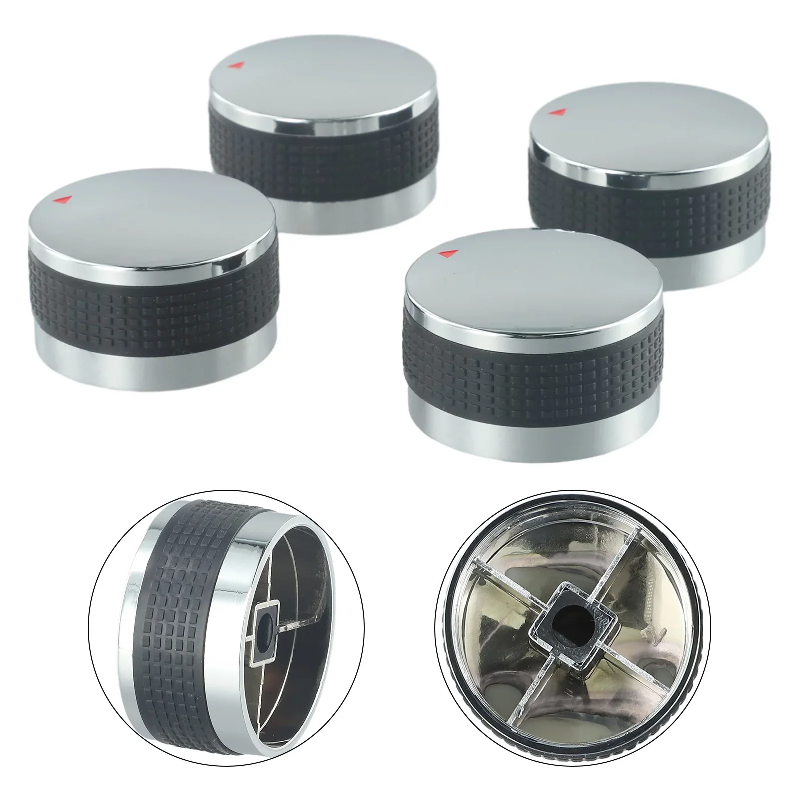 4 Pcs Grill Control Knob 58mm 50mm Outdoor BBQ Gas Stove Switch Knob Replacement Parts Barbecue Garden Tool AccessoryDurable thumbnail 2