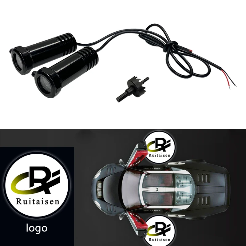 for Customized Universal Wired Car Door Laser Projector Logo LED Welcome Light Car Styling Ghost Shadow Lamp Car Accessories thumbnail 3