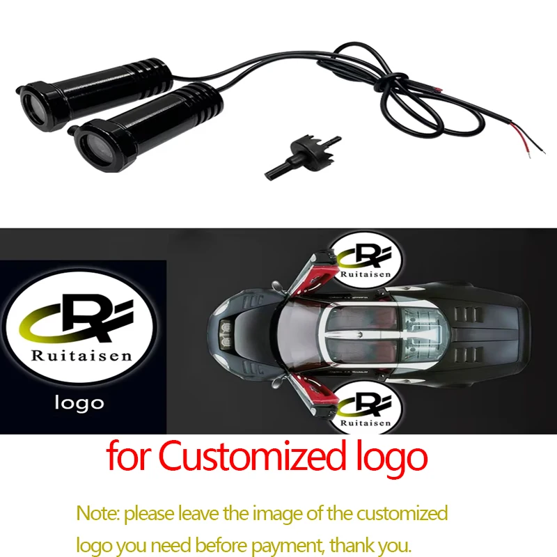 for Customized Universal Wired Car Door Laser Projector Logo LED Welcome Light Car Styling Ghost Shadow Lamp Car Accessories thumbnail 2