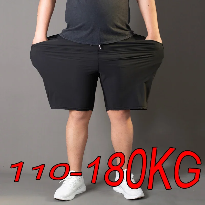 Men's Plus Size Shorts 110-180KG Summer Pants Work Trousers Quick-drying Loose Fit Sports Fitness Baggy Sweatpants Male Clothing