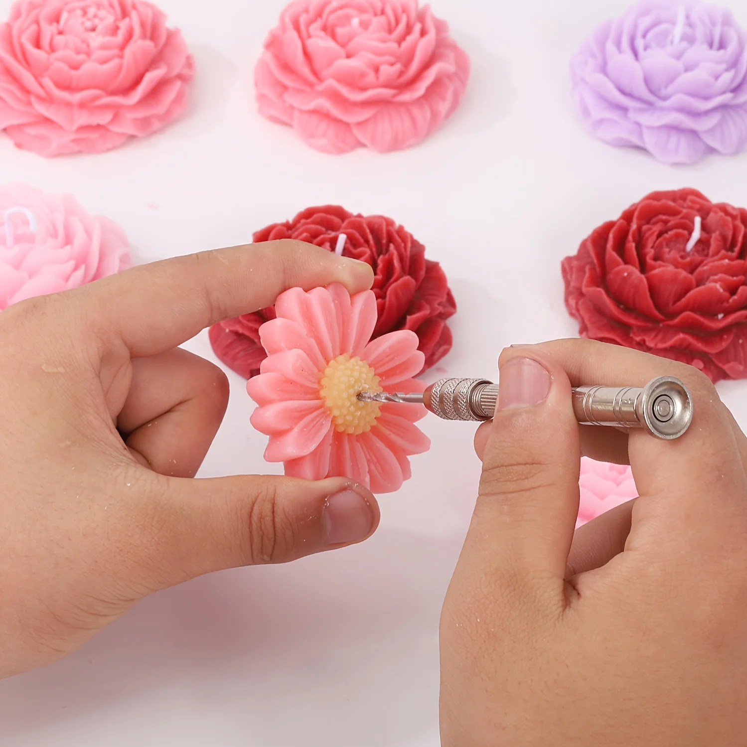 A set of candle punching tools with 2 Multi-Diameter Drill Bits for candle punching DIY Handicrafts DIY Candle Hole Punch Tools thumbnail 3