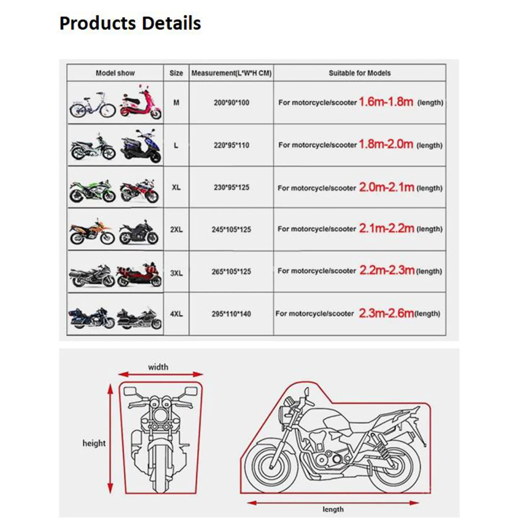 4XL Motorcycle Cover Universal Outdoor Uv Protector Scooter Rain Cover Motors Rain Dust For Harley Touring Sportster XL Softail thumbnail 6
