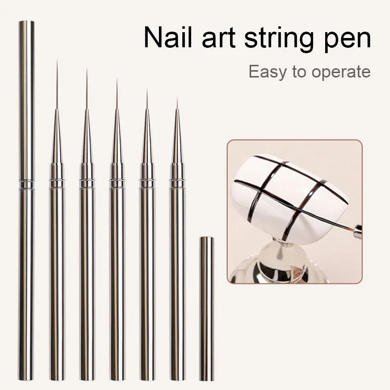 Nails Art Liner Brushes Striping Drawing Elongated Lines Painting 6/9/12/15/18mm Nail Professional Manicure Tool ZJS02 thumbnail 2
