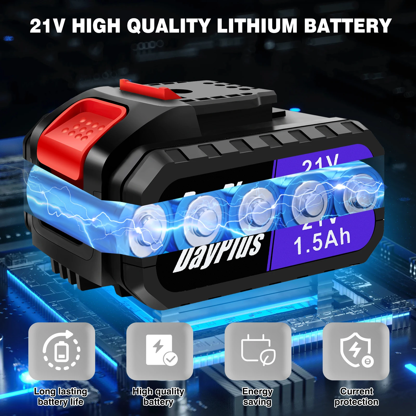 21V Cordless Drill,Electric Screwdriver Tools Kit with 25+1 Torque Setting,2 Variable Speed,29PCS Accessories,LED Work Light thumbnail 5