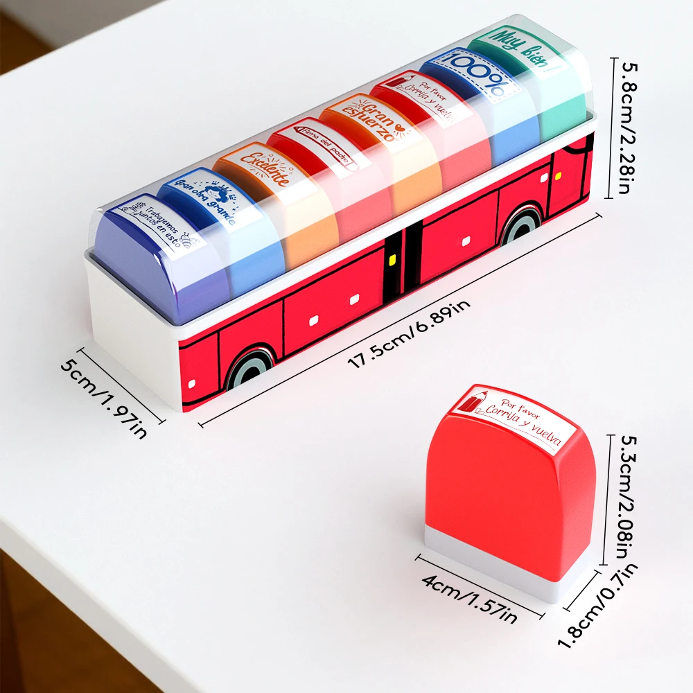 High-end 8 Spanish stamps, teachers reward prizes, teachers correct homework, family comments, encourage inspirational stamps thumbnail 4