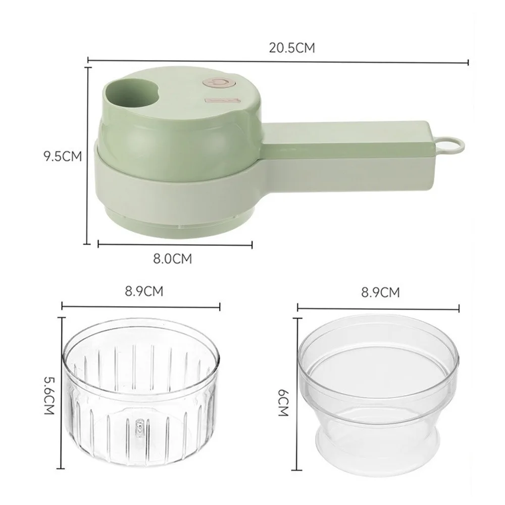 Electric Vegetable Cutter Set Handheld Wireless Garlic Masher Food Chopper Meat Grinder Machine Peel Slice Kitchen Accessories thumbnail 6
