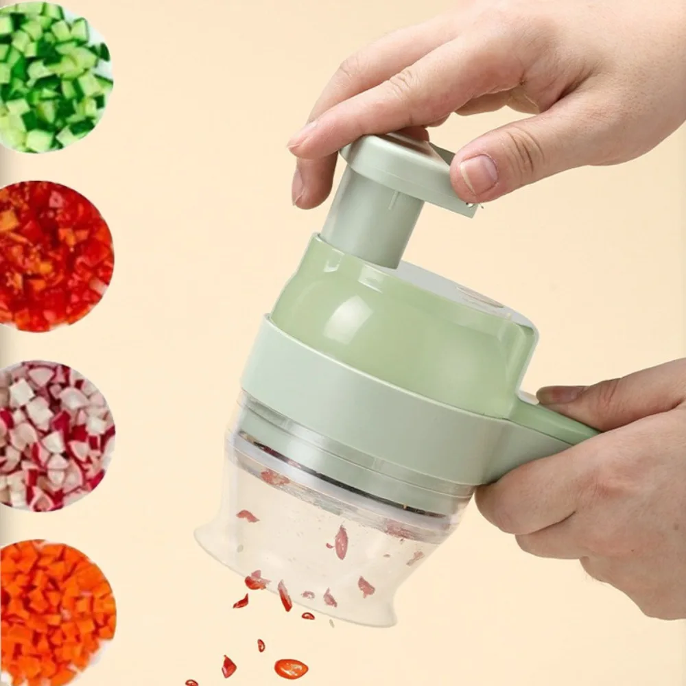 Electric Vegetable Cutter Set Handheld Wireless Garlic Masher Food Chopper Meat Grinder Machine Peel Slice Kitchen Accessories thumbnail 4