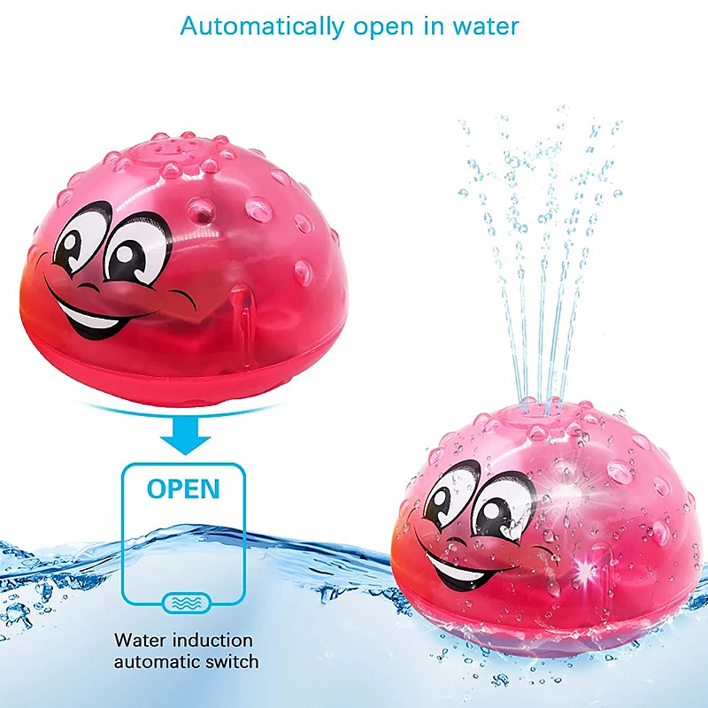 Bath Toy Ball Spray Light Rotating Shower Pool Children Toys Children Toddler Swimming Party Bathroom LED Light Toy Gift thumbnail 5
