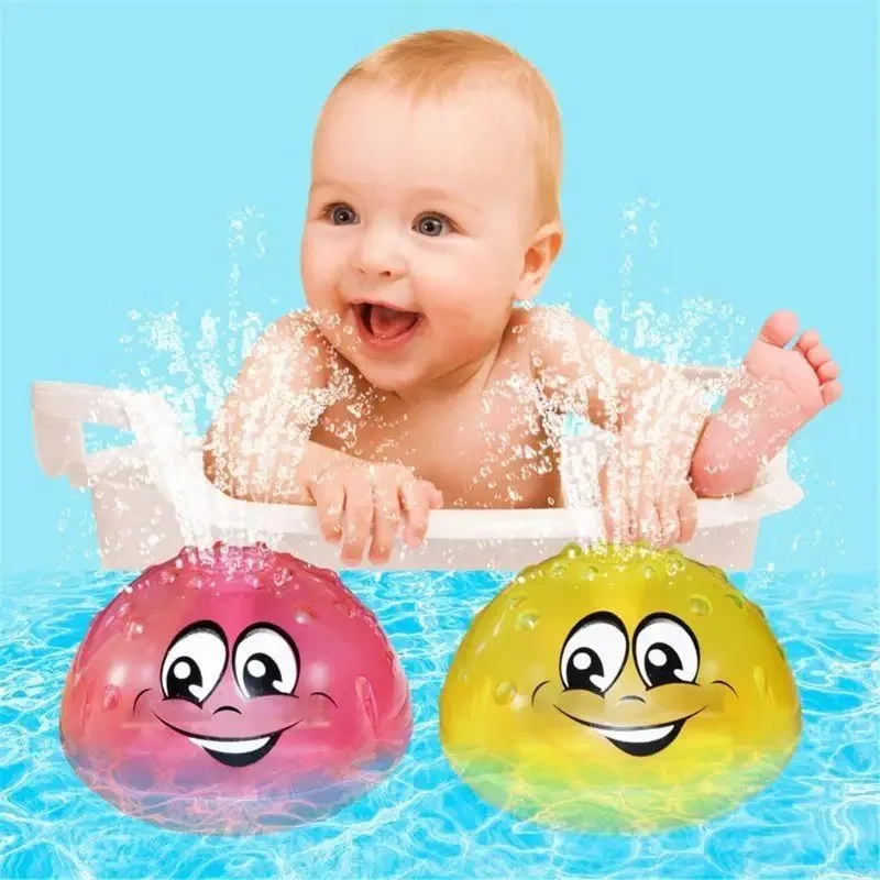 Bath Toy Ball Spray Light Rotating Shower Pool Children Toys Children Toddler Swimming Party Bathroom LED Light Toy Gift thumbnail 2