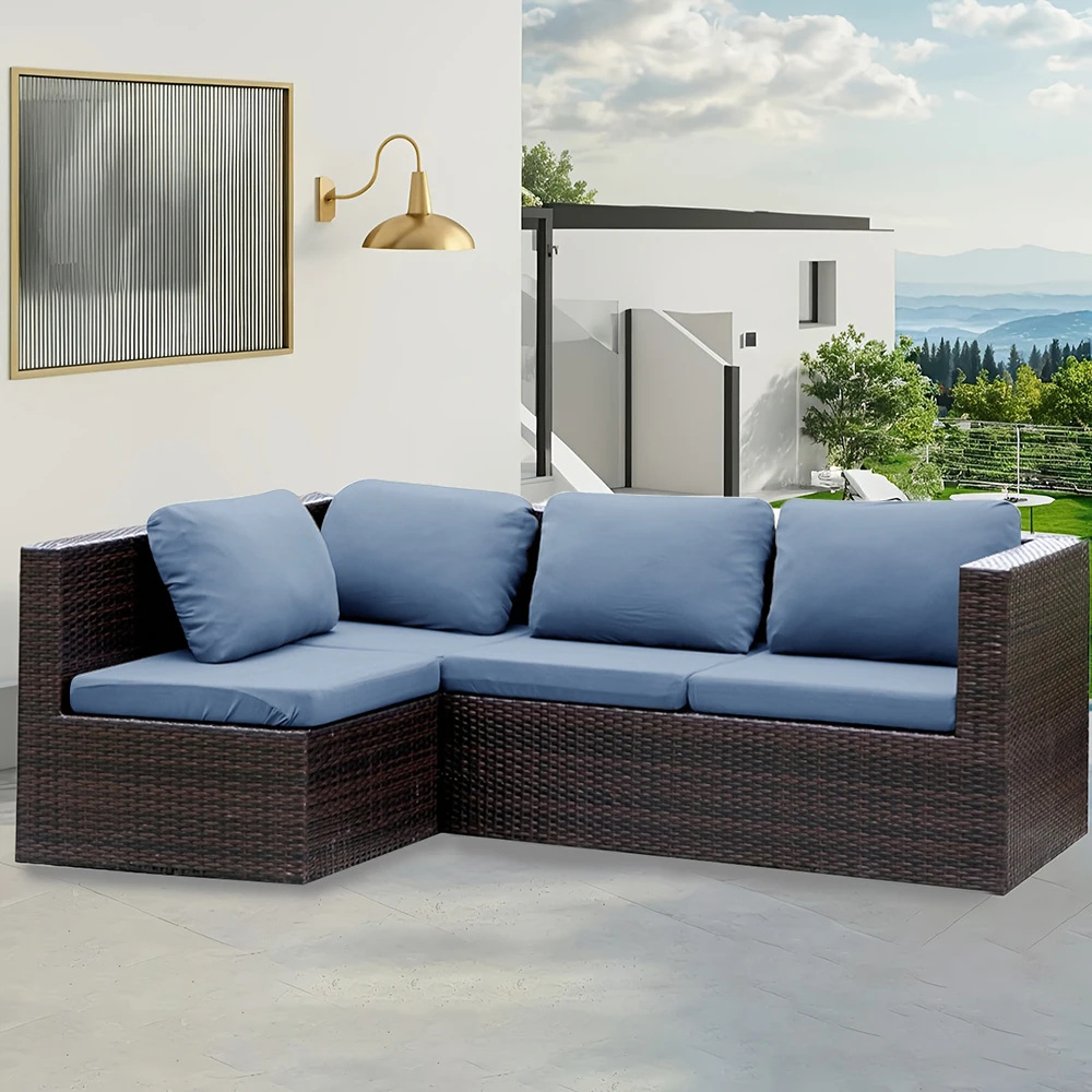 Luxury Outdoor Elastic Sofa Cover Solid Color Cushion Cover for Garden Patio Replacement Sofa Seat Slipcover Courtyard Dustproof thumbnail 3