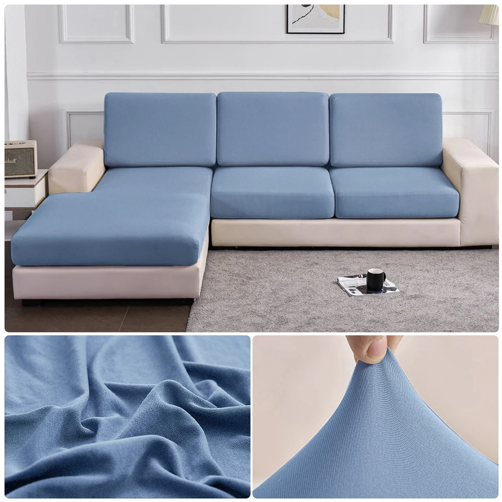 Luxury Outdoor Elastic Sofa Cover Solid Color Cushion Cover for Garden Patio Replacement Sofa Seat Slipcover Courtyard Dustproof thumbnail 6
