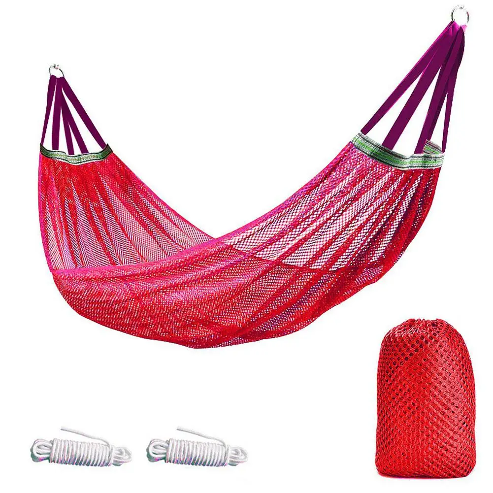 Portable Nylon Parachute Fabric Single and Double Size Outdoor Camping Hiking Garden Hammock ﻿ thumbnail 6