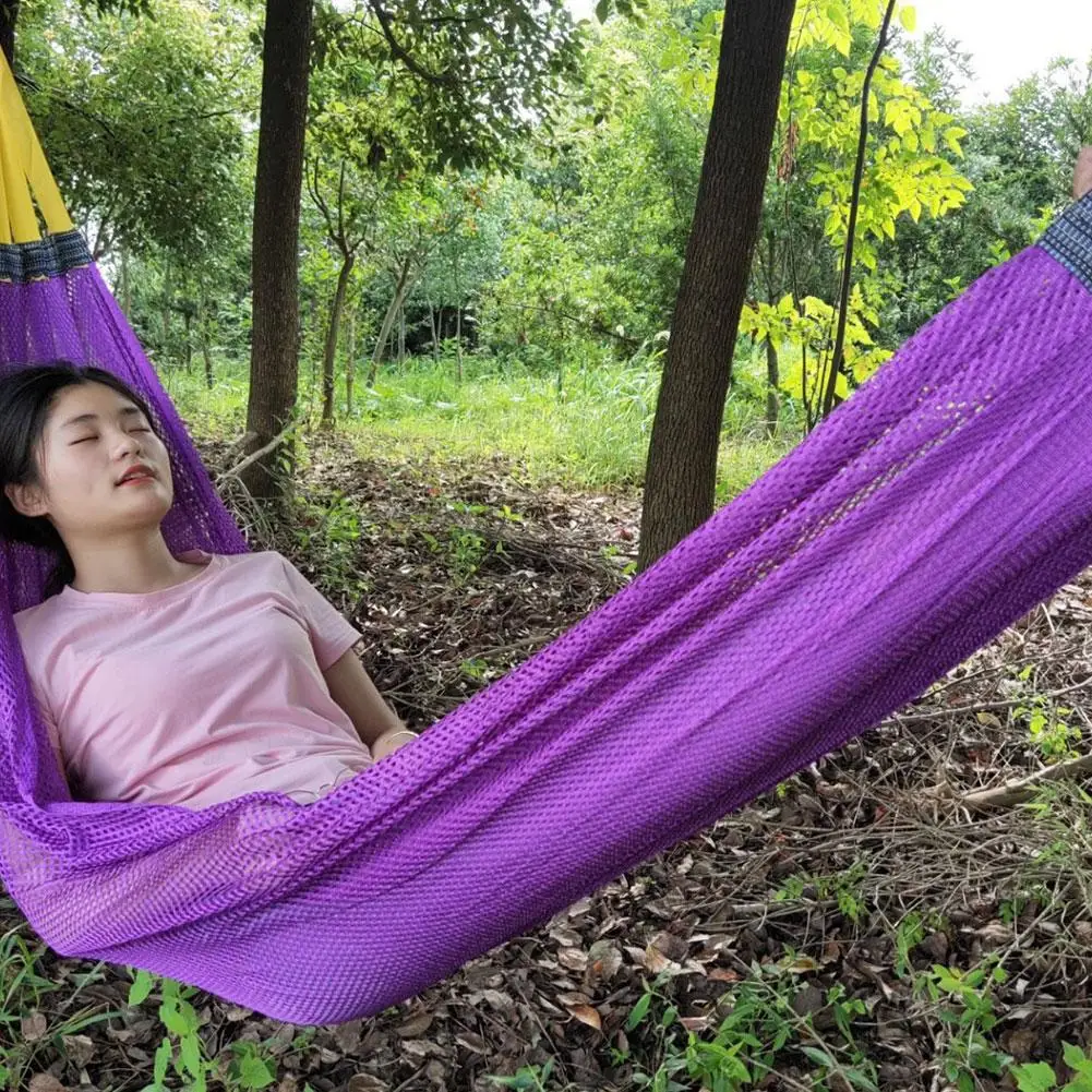 Portable Nylon Parachute Fabric Single and Double Size Outdoor Camping Hiking Garden Hammock ﻿