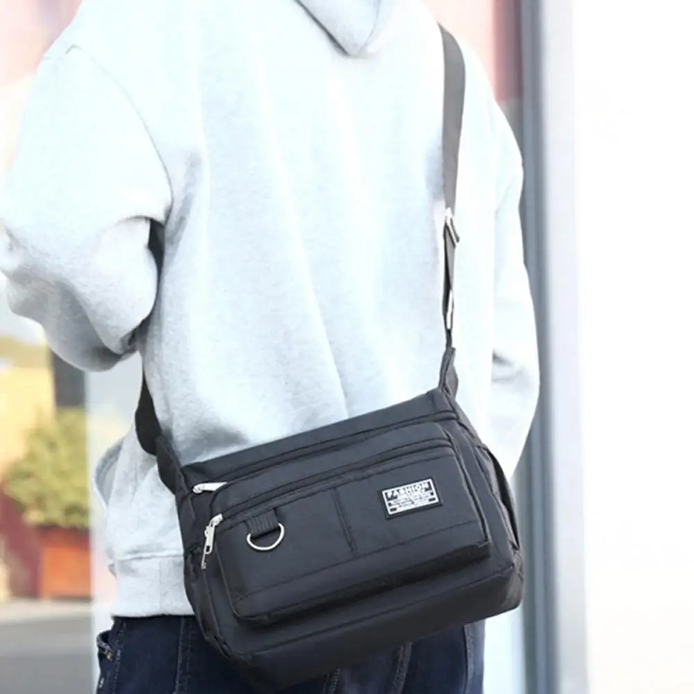 Large Capacity Men's Shoulder Bag Business Leisure Multi-layer Pocket Crossbody Bag Fashion Wear-resistant Oxford Cloth thumbnail 5