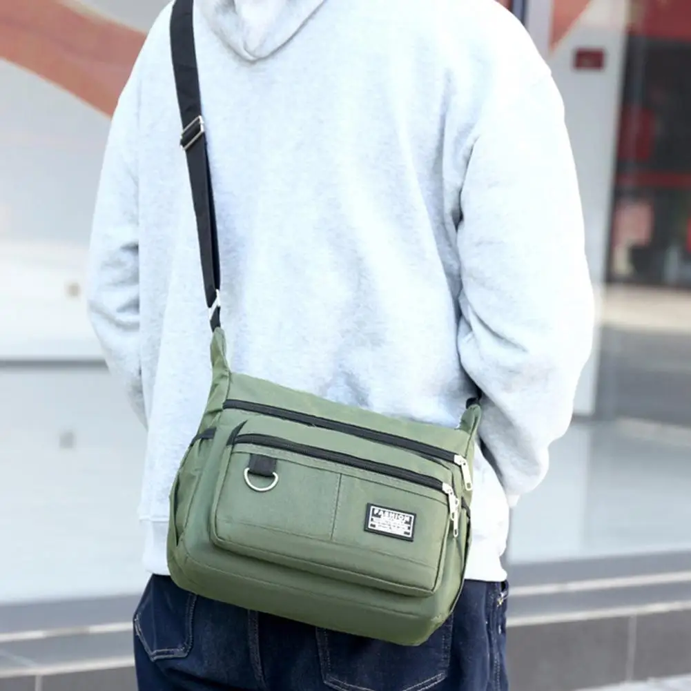 Large Capacity Men's Shoulder Bag Business Leisure Multi-layer Pocket Crossbody Bag Fashion Wear-resistant Oxford Cloth thumbnail 4
