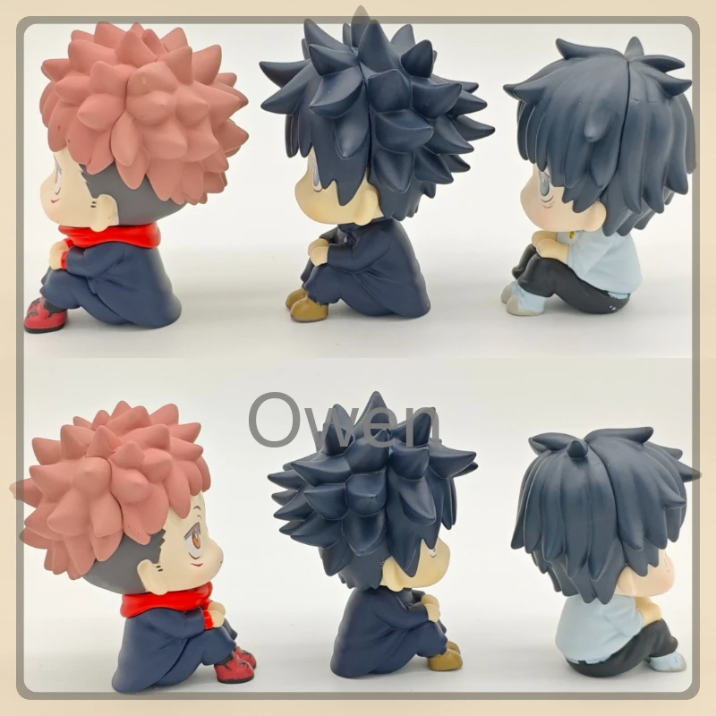 Gojo Satoru Jujutsu Kaisen Anime Mini Fushiguro Megumi Figurine Itadori Yuji Action Figures PVC Q Version Collection Model Toys thumbnail 3