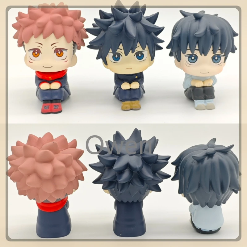 Gojo Satoru Jujutsu Kaisen Anime Mini Fushiguro Megumi Figurine Itadori Yuji Action Figures PVC Q Version Collection Model Toys thumbnail 2