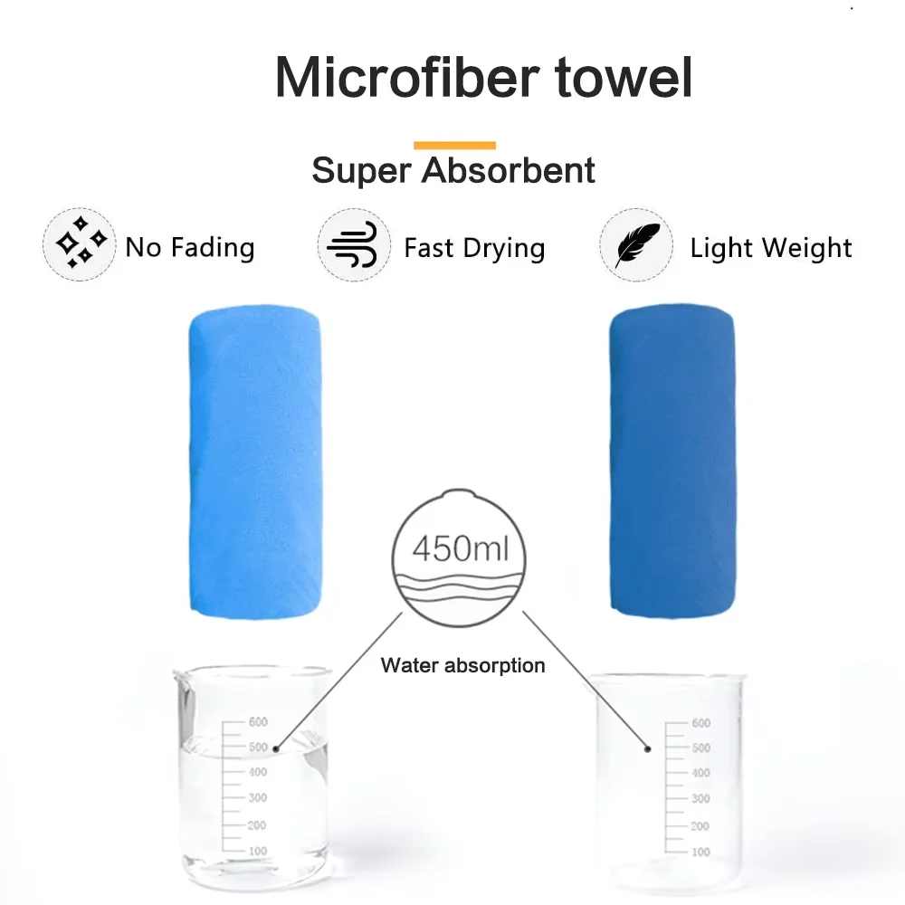 Microfiber Quick Dry Gym Towel Silver ION OdorFree Absorbent Fiber Fast Drying Workout Gear for Body Sweat Working Out thumbnail 5