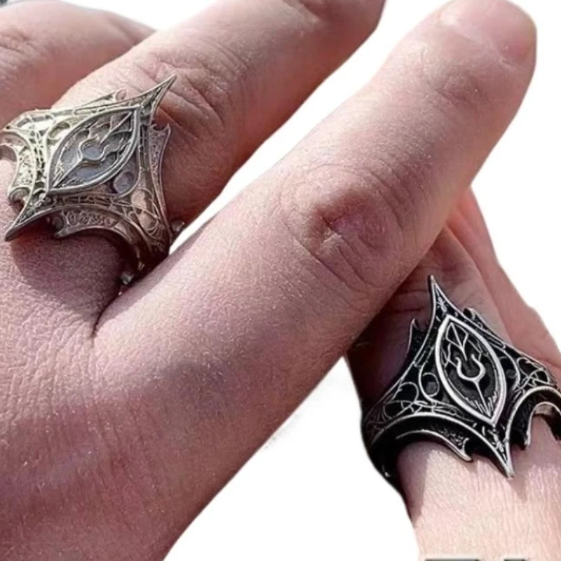 Personalized Vintage Irregular Pattern Gothic Style Open Ring Men Women Jewelry Party Accessries Gift thumbnail 3