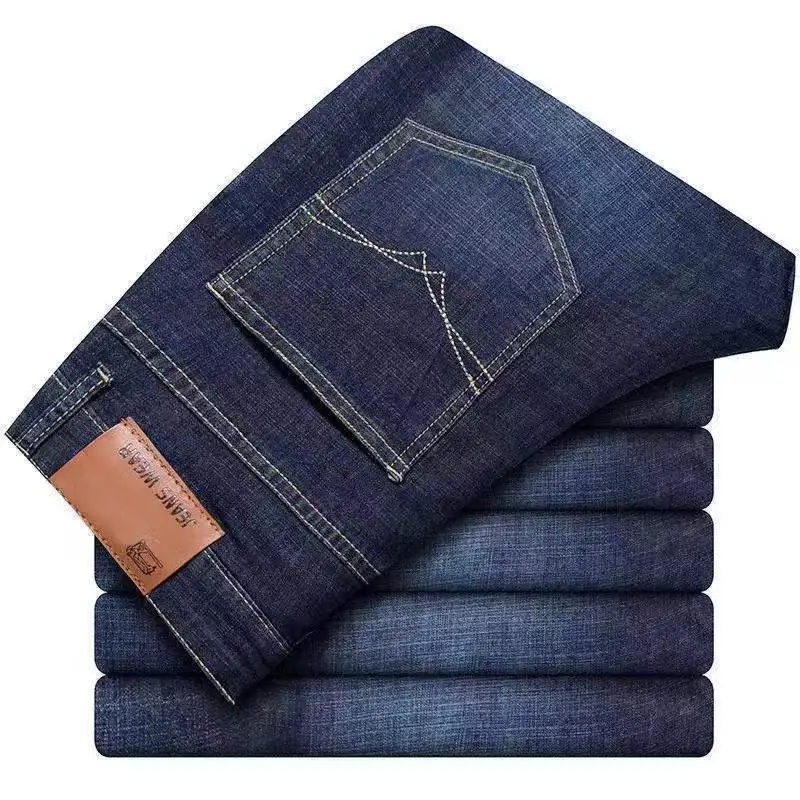 2025 Men's Denim Jeans Thin Summer Straight Business Soft Fashion New High Quality Pants New Arrivals Dropship OL Work Trousers thumbnail 6