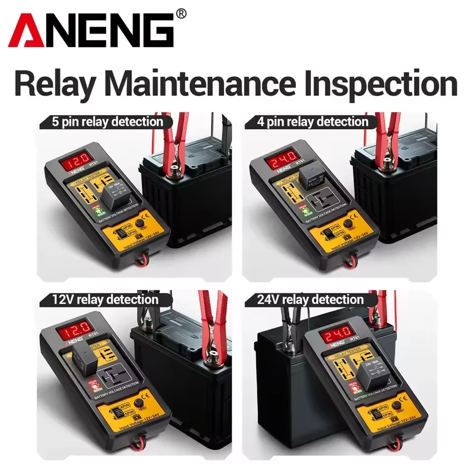 Car Relay Tester Voltage Tester ANENG RT01 Universal 11-25V Automotive Car Battery Check LED Indicator Light Relay Diagnostic thumbnail 4