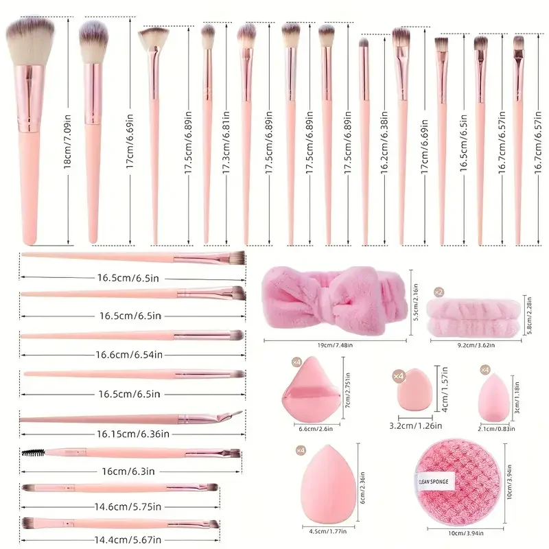 20/40 Pink Makeup kit Complete Makeup Brush Set, Big set includes Soft Brushes, Beauty Blender, Birthday Christmas New Year gift thumbnail 6