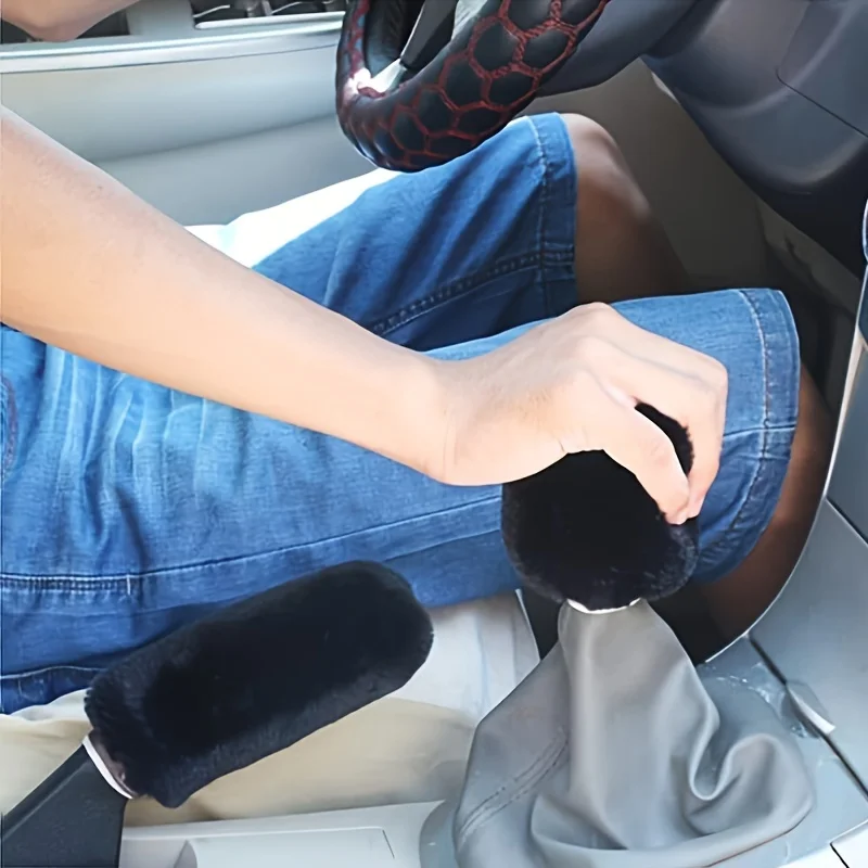 Winter plush car gear sleeve, gear lever sleeve, handbrake sleeve, gear lever sleeve thumbnail 6
