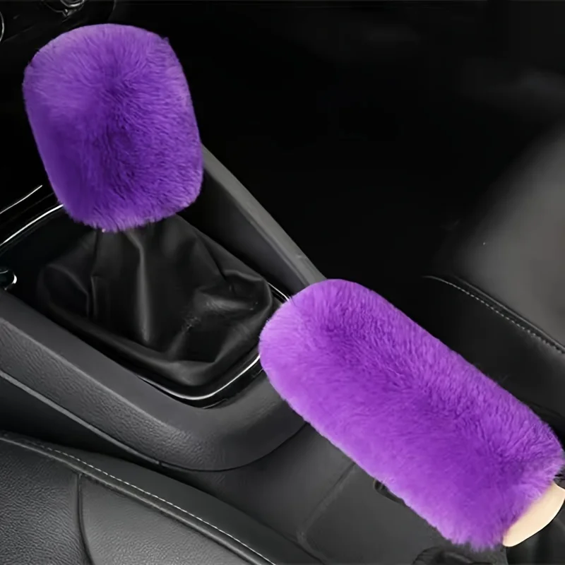 Winter plush car gear sleeve, gear lever sleeve, handbrake sleeve, gear lever sleeve thumbnail 5