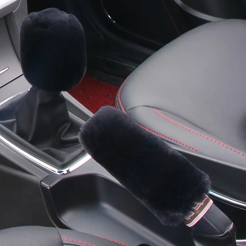 Winter plush car gear sleeve, gear lever sleeve, handbrake sleeve, gear lever sleeve thumbnail 4