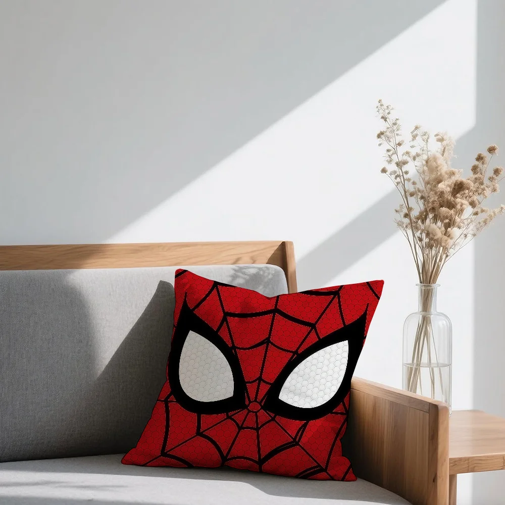 S-Spider Hero M-Man cushion cover Square Sofa Cushion Cover Casual Skin-Friendly Comfortable Pillow Cover