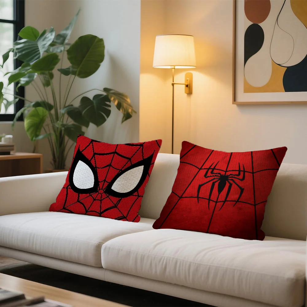 S-Spider Hero M-Man cushion cover Square Sofa Cushion Cover Casual Skin-Friendly Comfortable Pillow Cover thumbnail 4