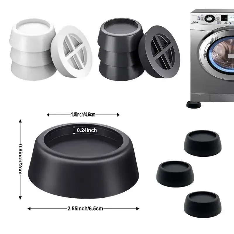 4/8Pcs Noise-reducing Furniture Anti Vibration Pads Rubber Feet for Washing Machine Universal Leg Base Mats thumbnail 2