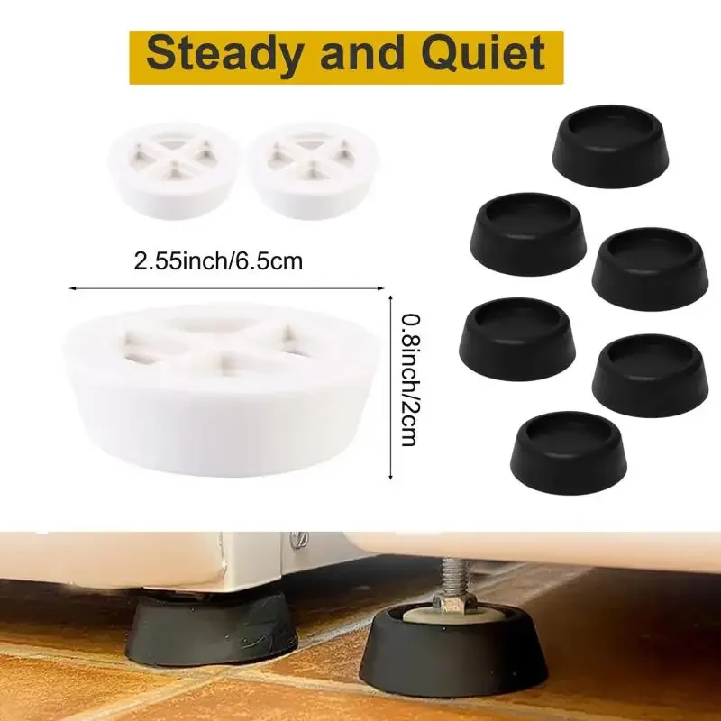 4/8Pcs Noise-reducing Furniture Anti Vibration Pads Rubber Feet for Washing Machine Universal Leg Base Mats thumbnail 5