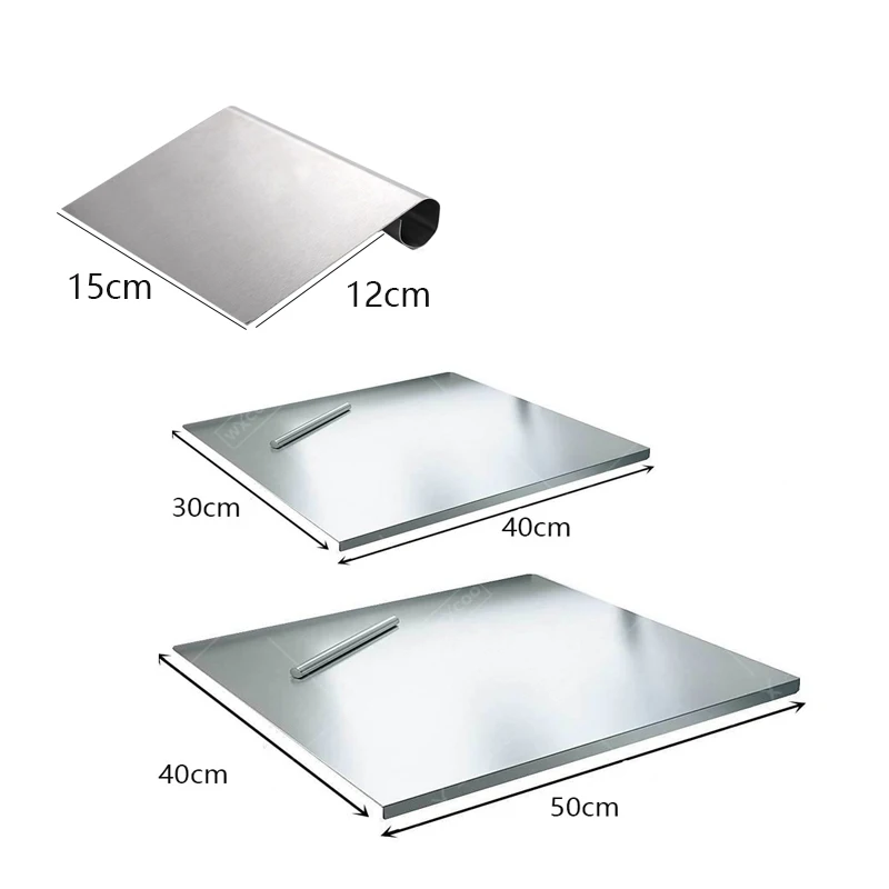 304 Stainless Steel Cutting Board Food Grade Chopping Boards Heavy Duty Kitchen Boards Anti-Slip Mat for Meat Vegetables Bread thumbnail 6