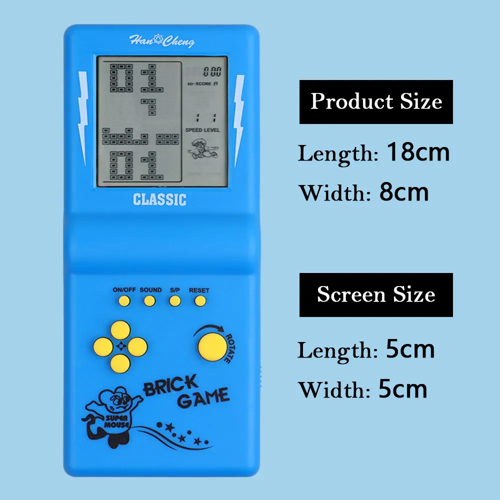 Rechargeable Portable Pocket Game Console Type-C Charge Retro Handheld Game Player with Switch for Tetris Machine Puzzle Toys thumbnail 5
