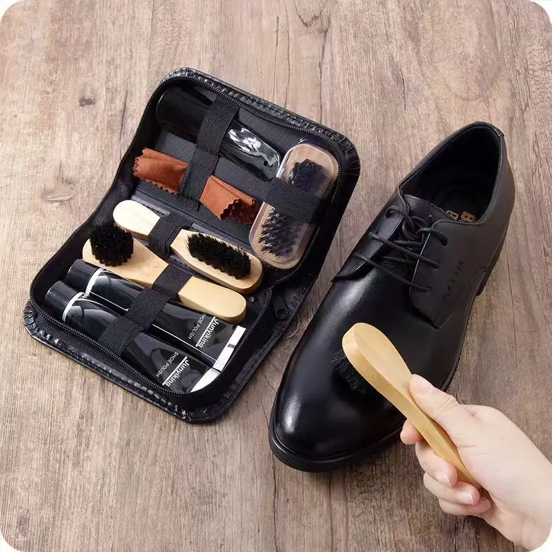 Professional Shoes Care kit Cleaner Set for Sneakers Leather Shoes Cleaning Polishing includes Shoehorn Shoe Polish Brush Cream