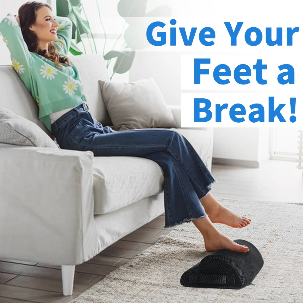 Memory Foam Office Foot Stool & Under Desk Footrest Leg Elevation Pillow for Gaming & Home Office thumbnail 5