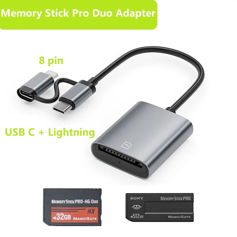 Memory Stick Pro Adapter For iPhone USB C Memory Stick Pro Duo Card Reader Adapter MS Card Reader Phone thumbnail 2