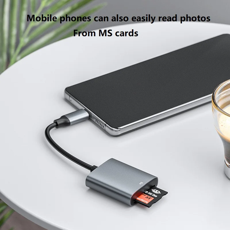 Memory Stick Pro Adapter For iPhone USB C Memory Stick Pro Duo Card Reader Adapter MS Card Reader Phone thumbnail 4