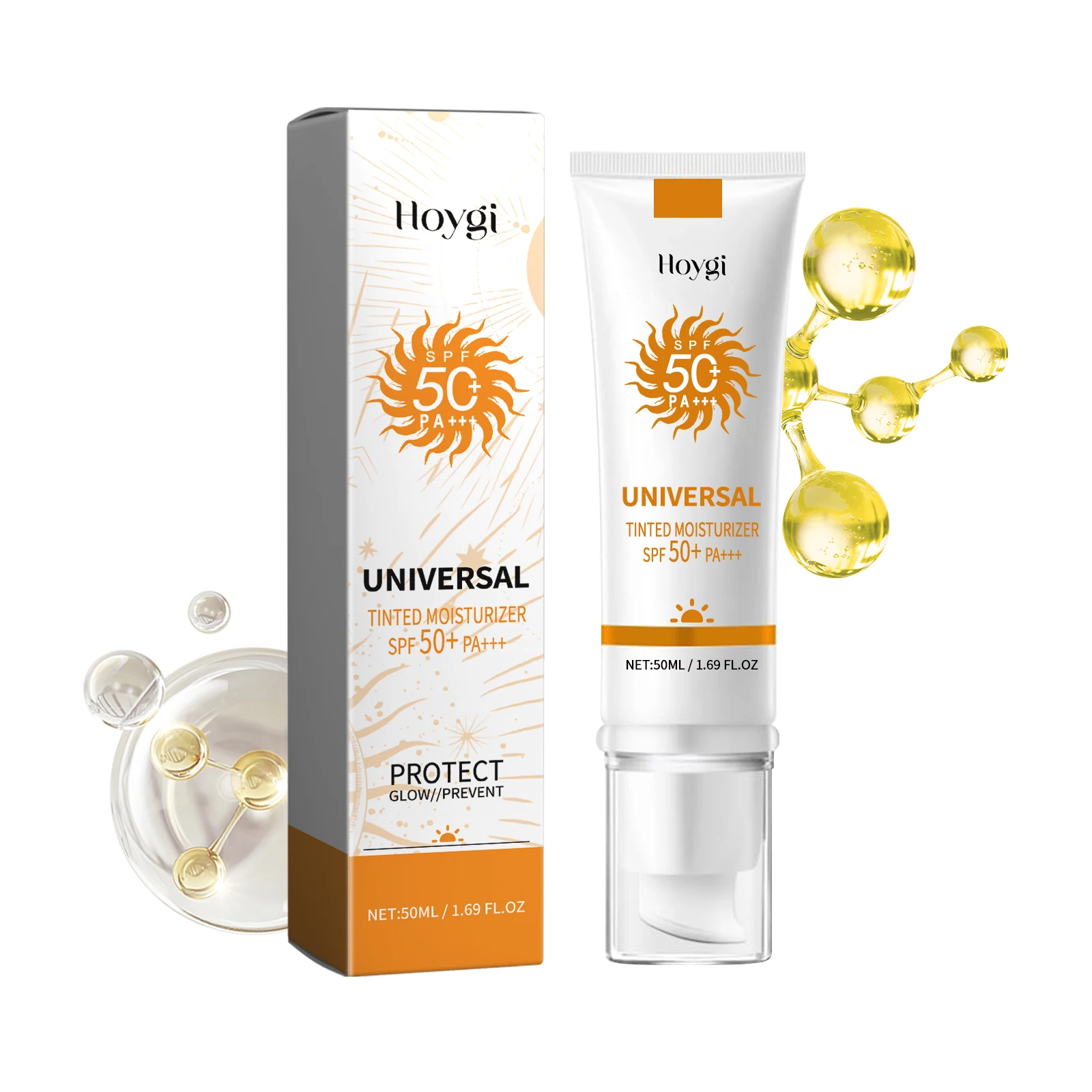 All in One Spf50 Sunscreen Brightening Foundation Cream Cover Anti UV Face Moisturizer Isolation Bleaching Sunscreen Lotion 50ml thumbnail 2