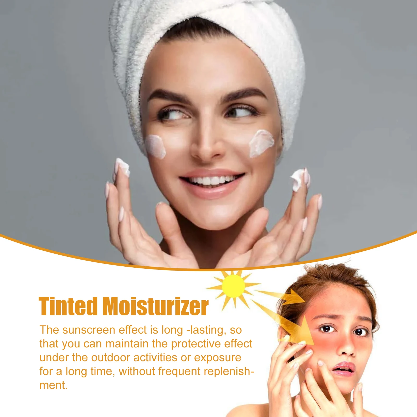 All in One Spf50 Sunscreen Brightening Foundation Cream Cover Anti UV Face Moisturizer Isolation Bleaching Sunscreen Lotion 50ml thumbnail 6