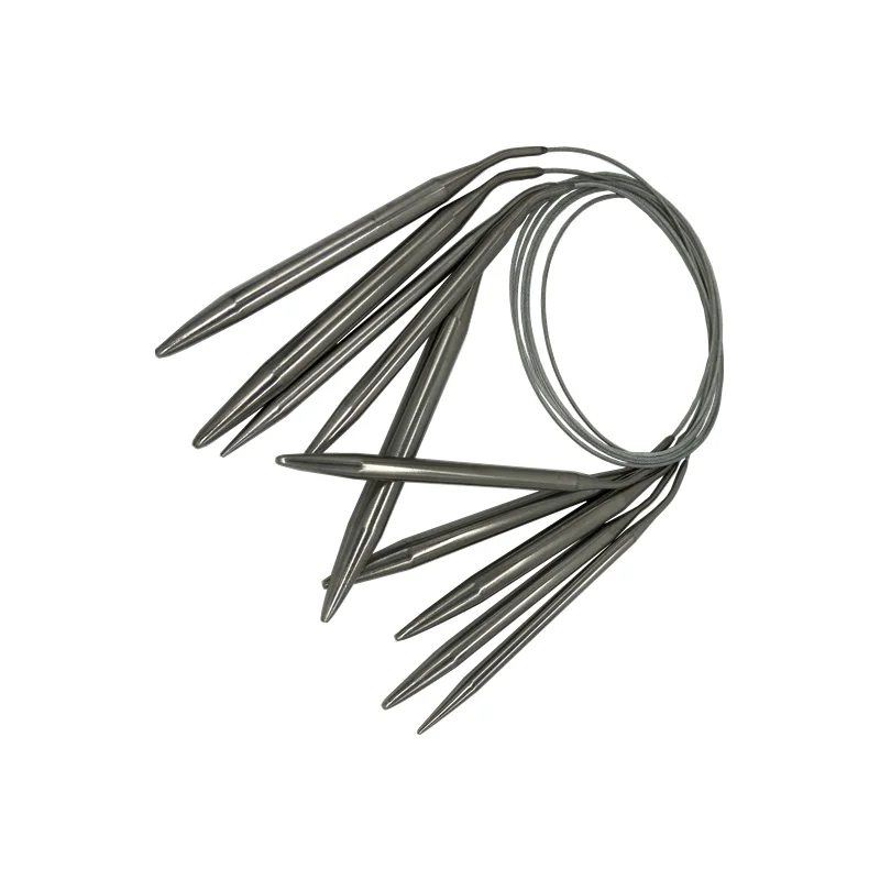 Stainless Steel Circular Knitting Needles 1.5-10mm Crochet Hooks Set Craft Tools DIY Weaving Needle Pins for Knitting thumbnail 3