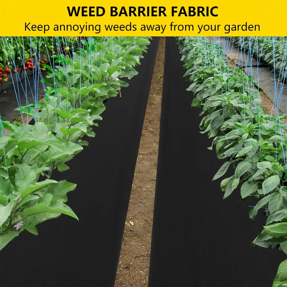 Garden Landscape Fabric Weed Barrier Heavy Duty Driveway Gardening Mat Polypropylene Ground Cover Flower Vegetable Raised Beds thumbnail 5