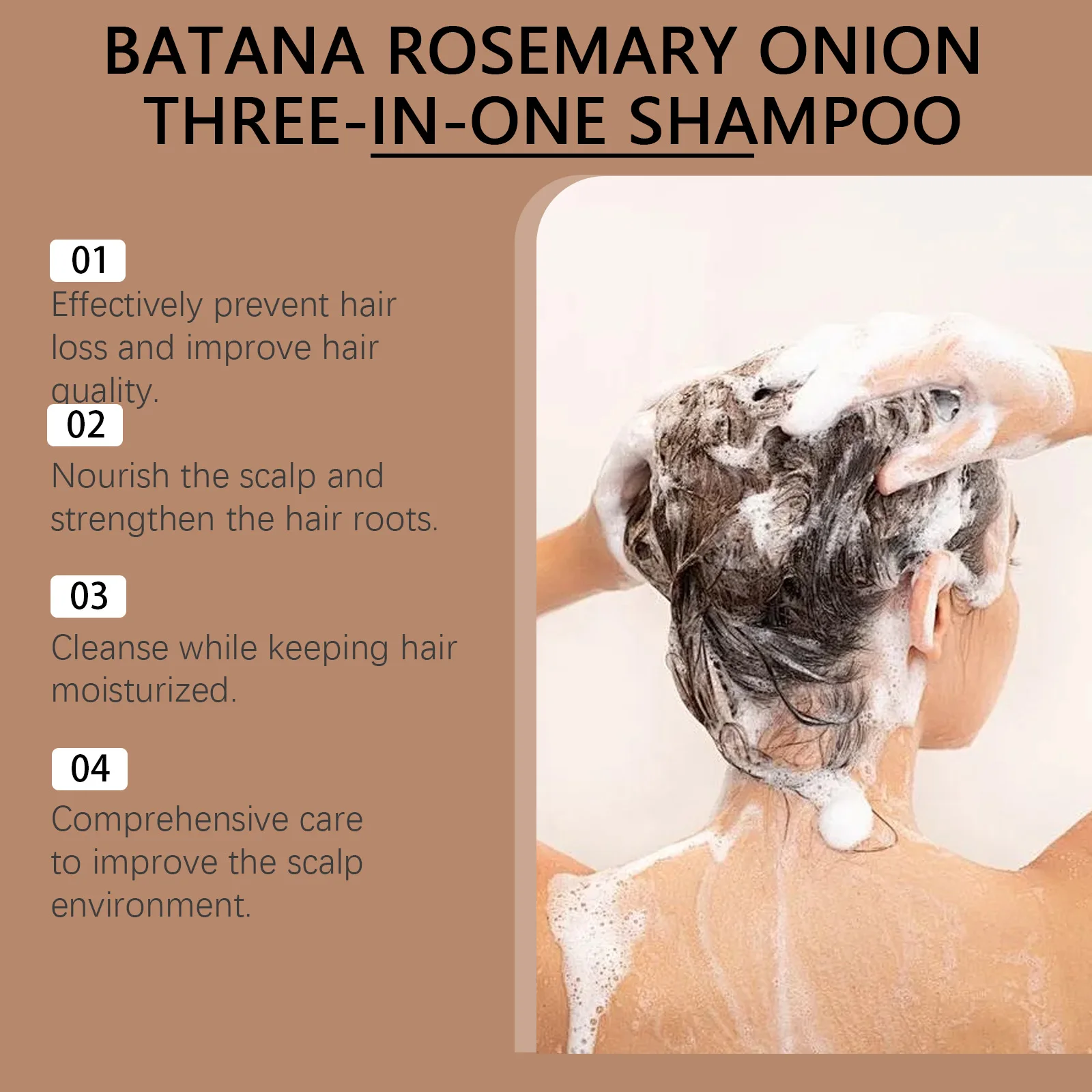 Batana Hair Growth Shampoo Nourish Hair Follicles Strengthen Root Smooth Frizzy Anti Hair Loss Treatment Thickening Hair Shampoo thumbnail 5