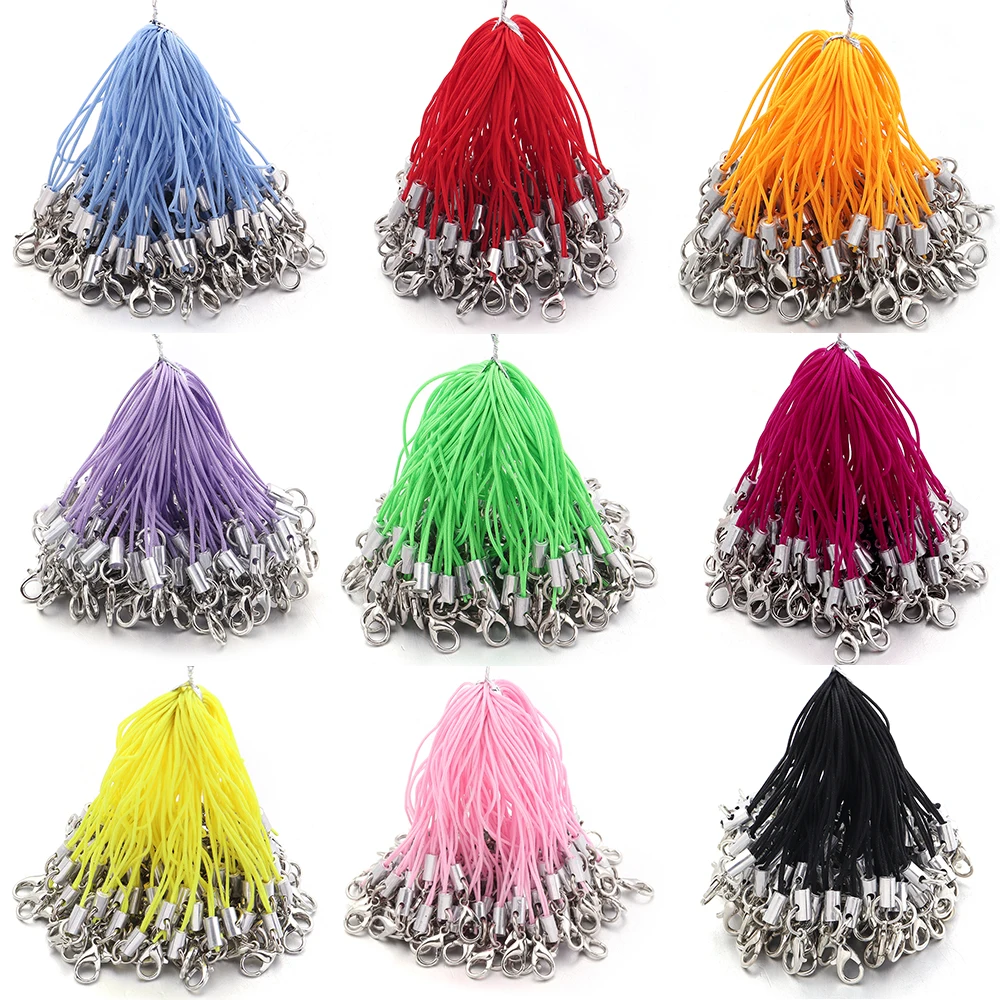 20/100Pcs Lobster Clasp Lanyard Strap Cord Mobile Phone Lanyard Polyester Key Chain Cords Charms Keyring For DIY Jewelry Making thumbnail 4